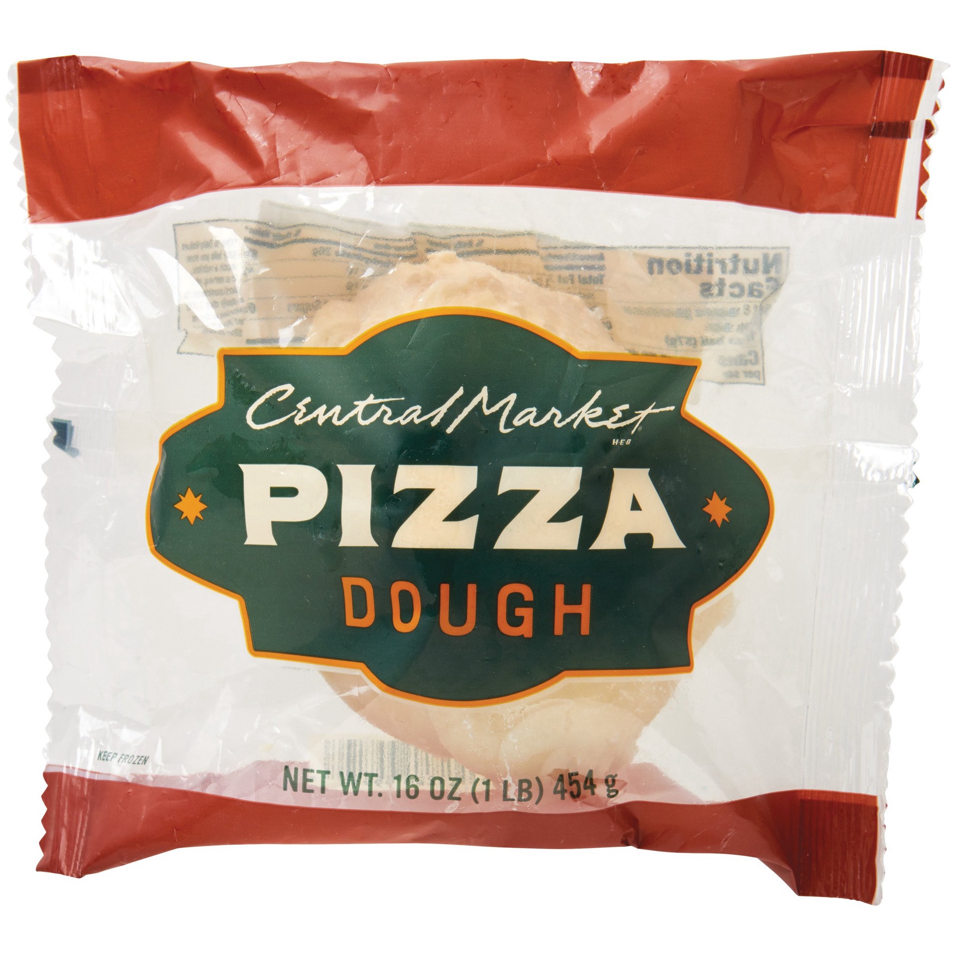 slide 1 of 1, Central Market Frozen Pizza Dough, 16 oz