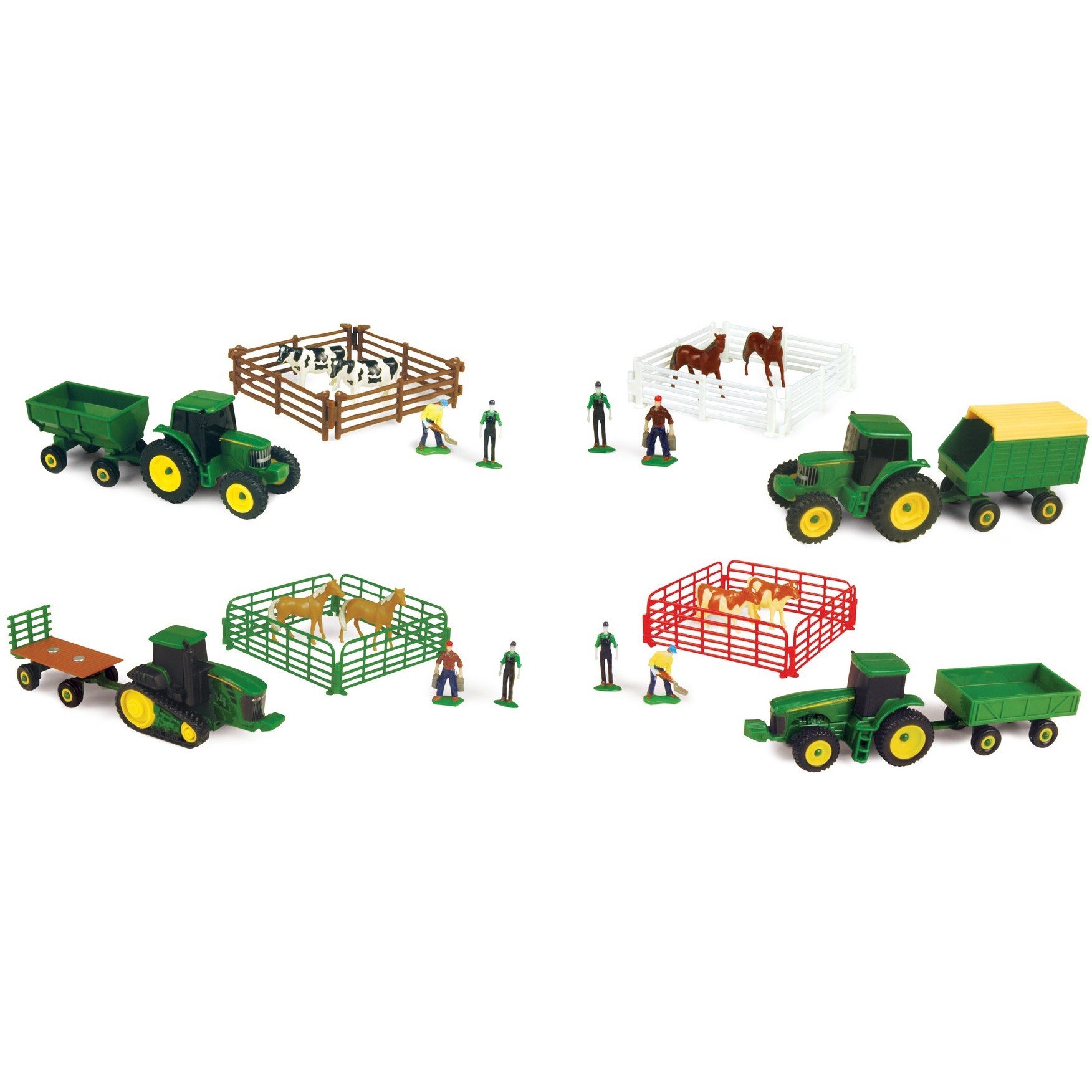 slide 1 of 5, John Deere Farm Toy, 10 pc