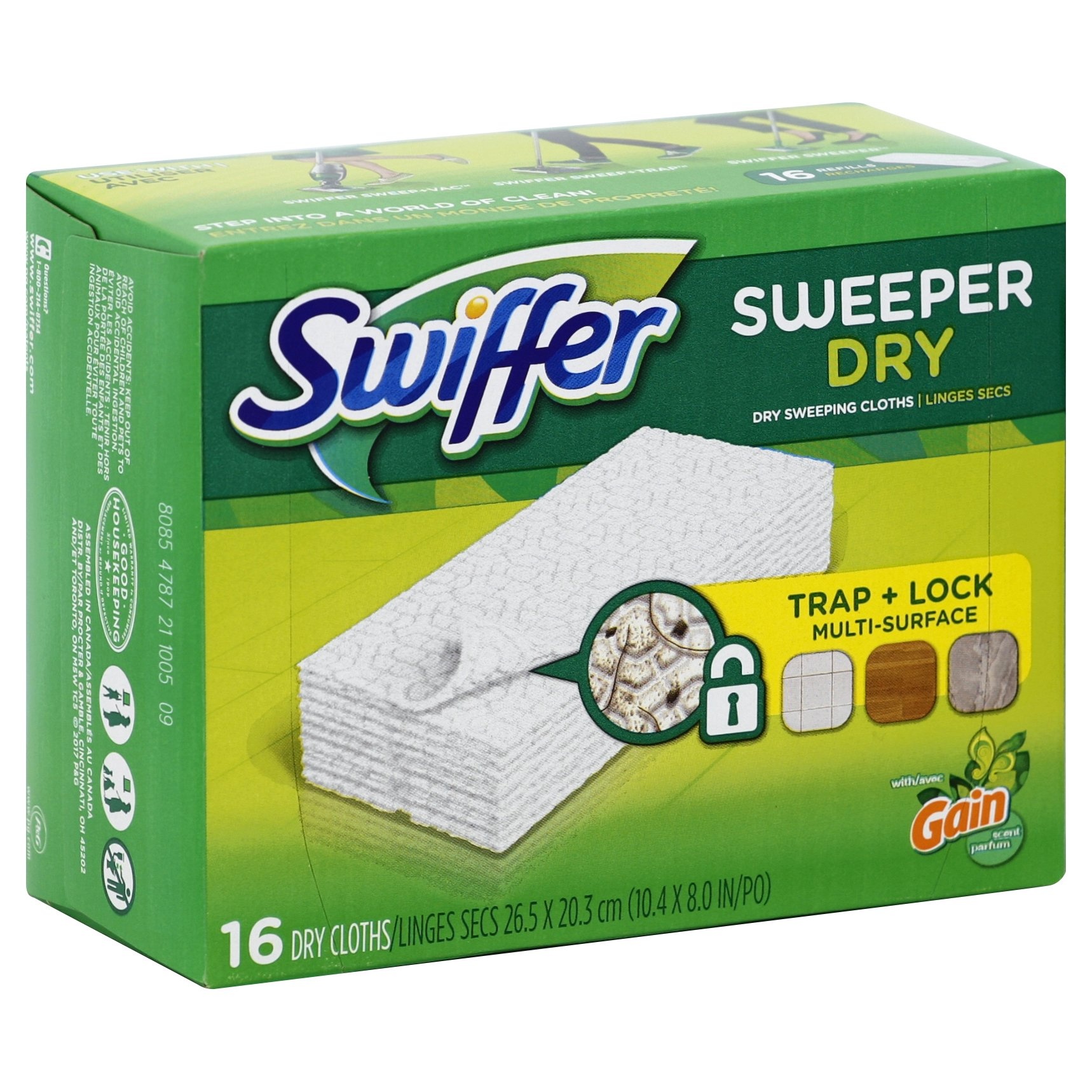 slide 1 of 2, Swiffer Dry Sweeping Cloths 16 Dry Cloths 16 ea, 16 ct