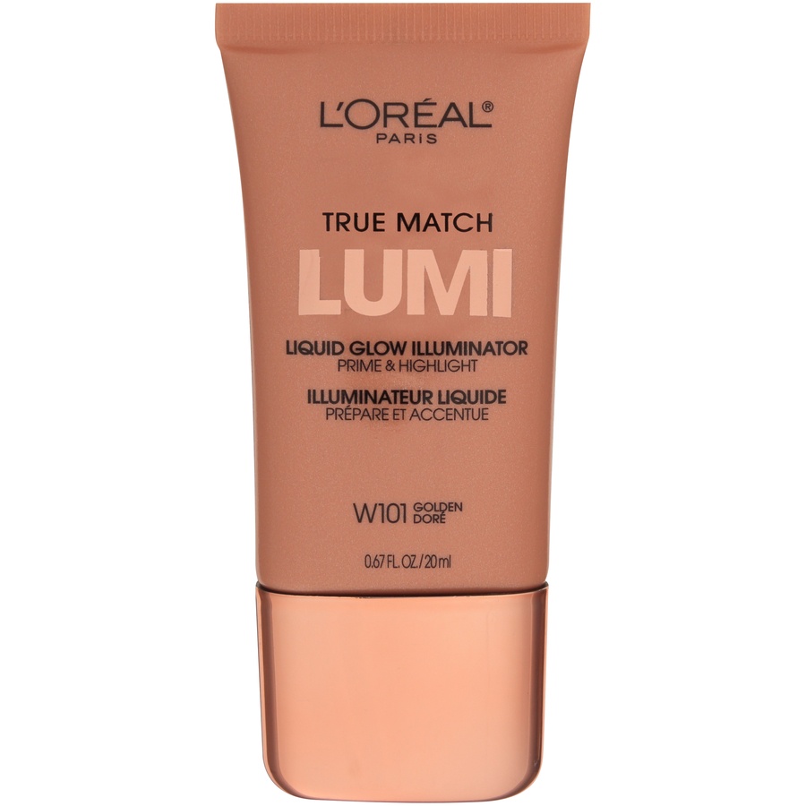 slide 1 of 1, L'Oréal True Match Lumi Liquid Glow Illuminator - W101 Golden, 0.67 fl oz