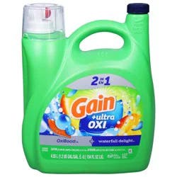 Gain +Ultra Oxi 2 in 1 OxiBoost + Waterfall Delight Detergent 1.2 gal