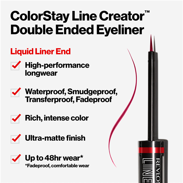 slide 17 of 21, Revlon ColorStay Line Creator Double Ended Liner, Blackout, 1 ct