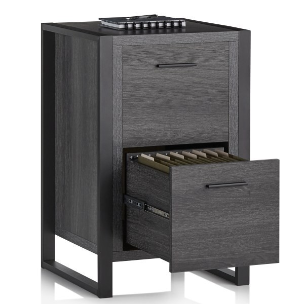 slide 9 of 10, Realspace Dejori 20"D 2-Drawer Vertical File Cabinet, Charcoal, 1 ct