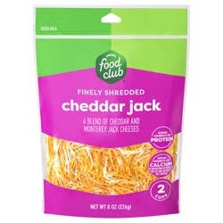 Food Club Finely Shredded Cheddar Jack Cheese - 8 oz