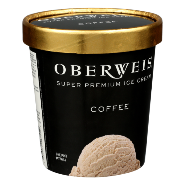 slide 1 of 1, Oberweis Super Premium Coffee Ice Cream Pint, 1 pint
