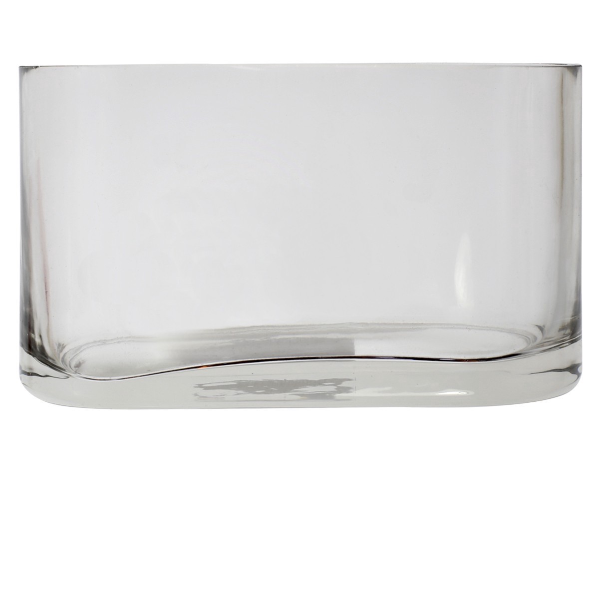 slide 4 of 4, 6.9" Oval Glass Vase By Ashland, 6.9 in x 3.15 in x 4 in