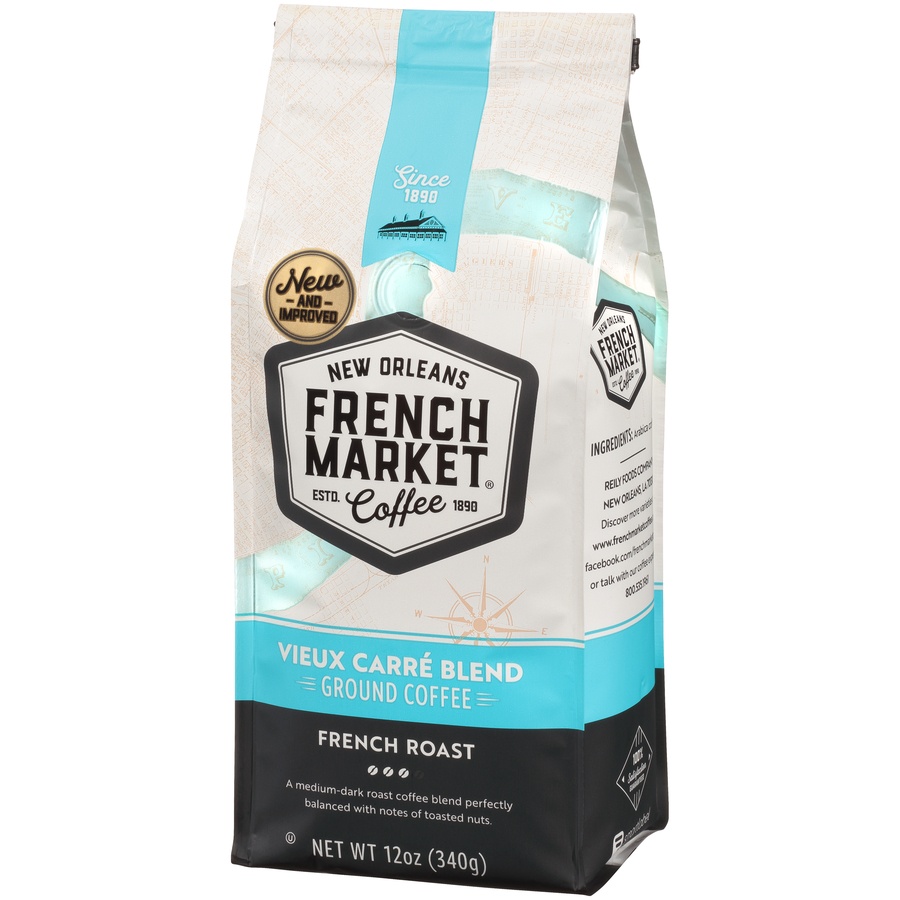 slide 3 of 7, French Market Coffee French Roast Bag, 12 oz