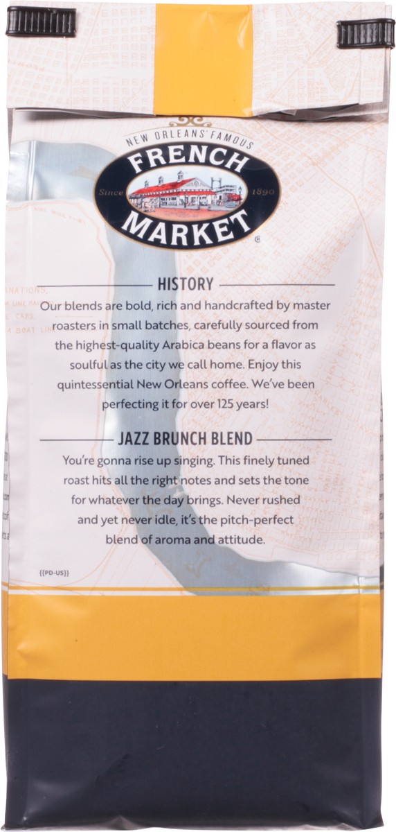 slide 9 of 12, French Market Coffee Medium Roast Ground Jazz Brunch Blend Coffee 12 oz, 12 oz