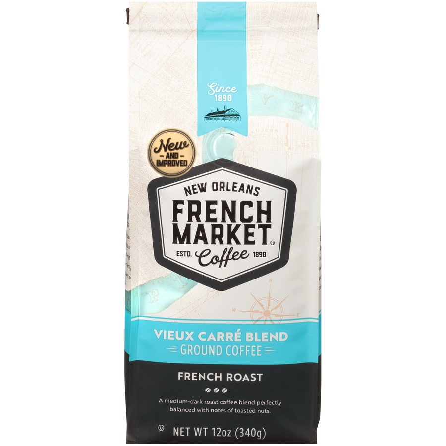 slide 1 of 7, French Market Coffee French Roast Bag, 12 oz