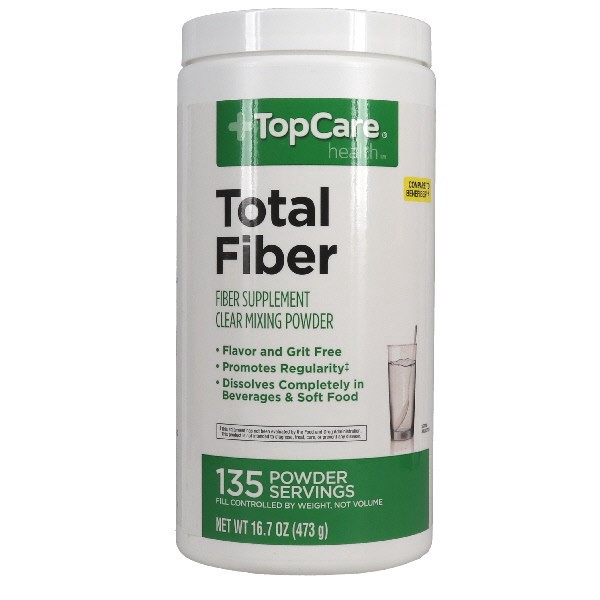 slide 1 of 1, TopCare Sugar Free Total Fiber Powder, 16.7 oz