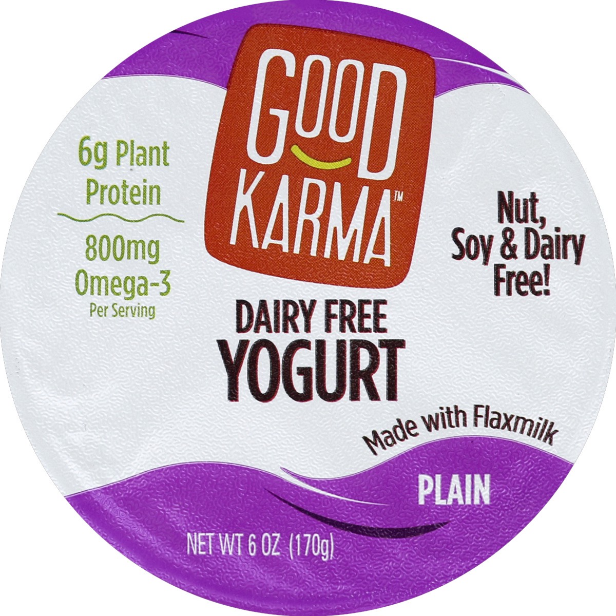 slide 2 of 6, Good Karma Plain Dairy Free Yogurt, 6 oz