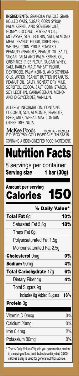 slide 3 of 11, Sunbelt Bakery Chewy Granola Bars, Sunbelt Bakery Family Pack Sweet & Salty Peanut (8 CT), 8.44 oz