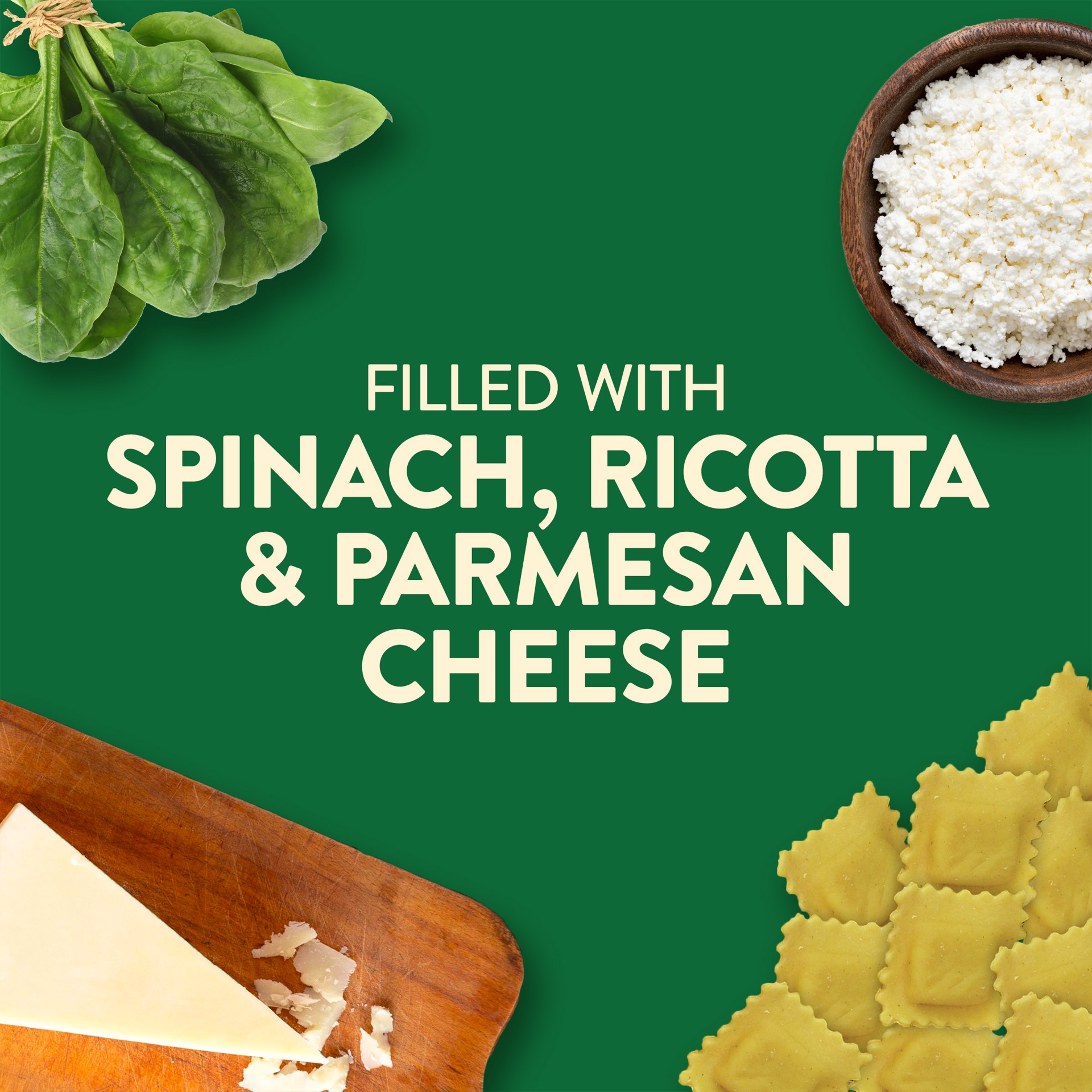 slide 5 of 10, Buitoni Spinach and Ricotta Ravioli, Refrigerated Pasta, 9 oz Package, 9 oz