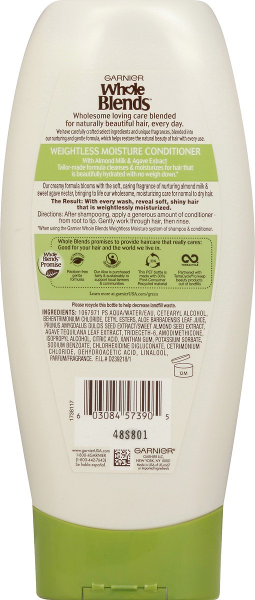 slide 5 of 9, Garnier Whole Blends Moisturizing Almond Milk And Agave Extract Conditioner, 12.5 Oz, 12.5 oz