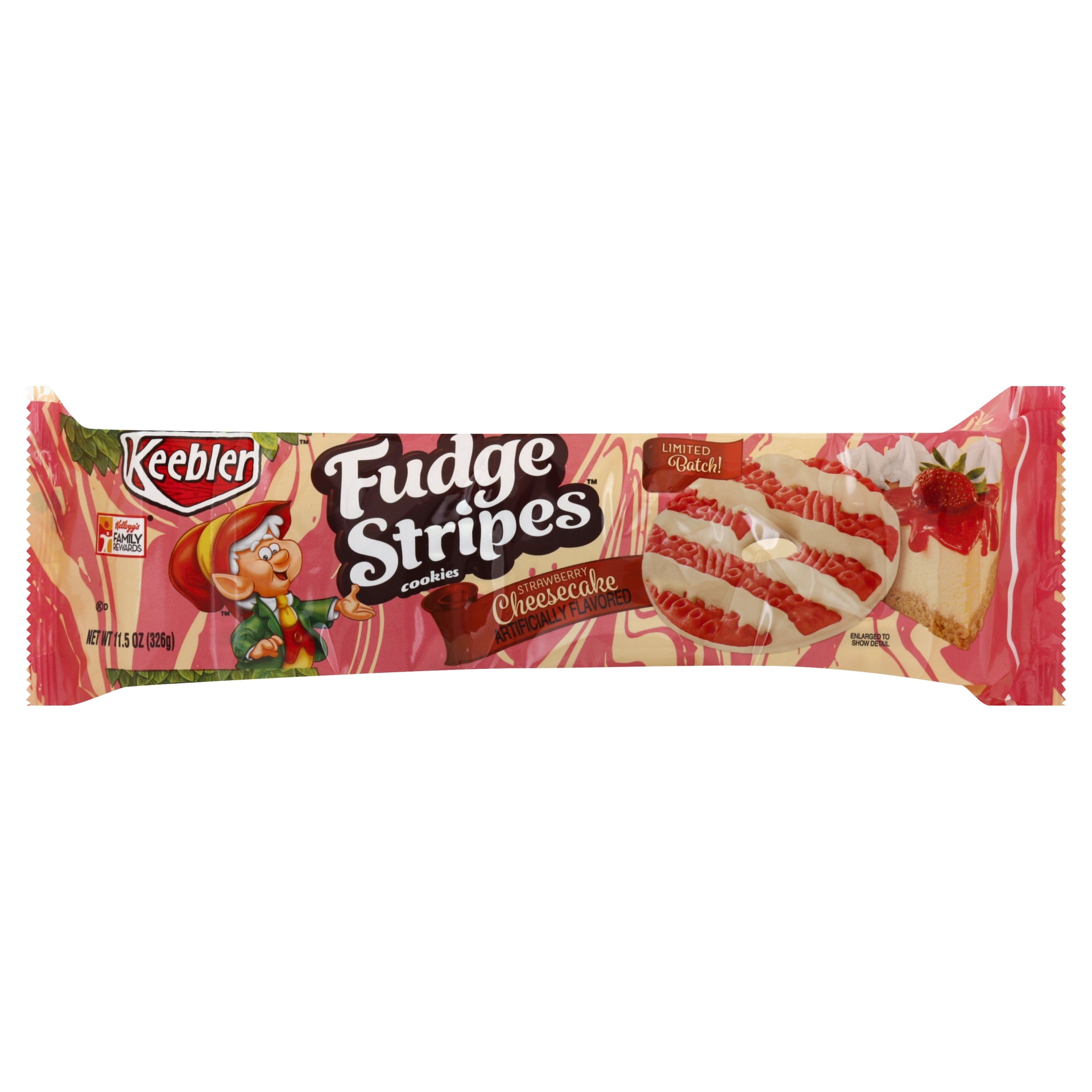 slide 1 of 5, Keebler Fudge Stripes Cookies - Strawberry Cheesecake, 11.5 oz