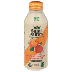 Saint James Zero Sugar Organic Brewed Blood Orange & Hibiscus Black Tea 16 fl oz