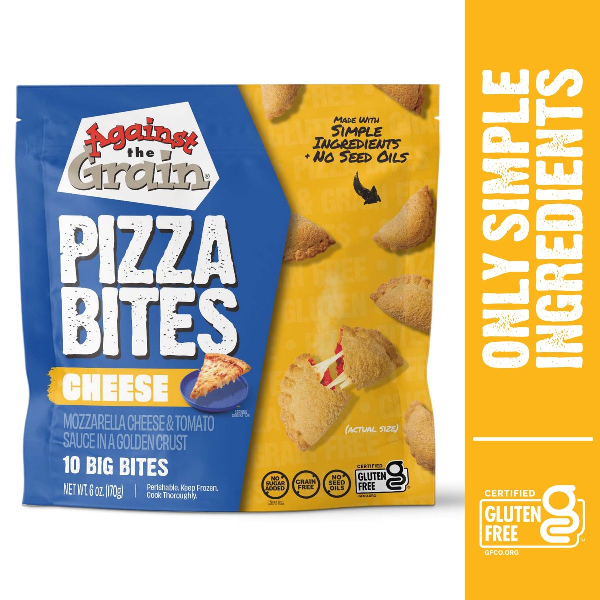 slide 6 of 12, Against the Grain Pizza Bites, Cheese, 10 ct