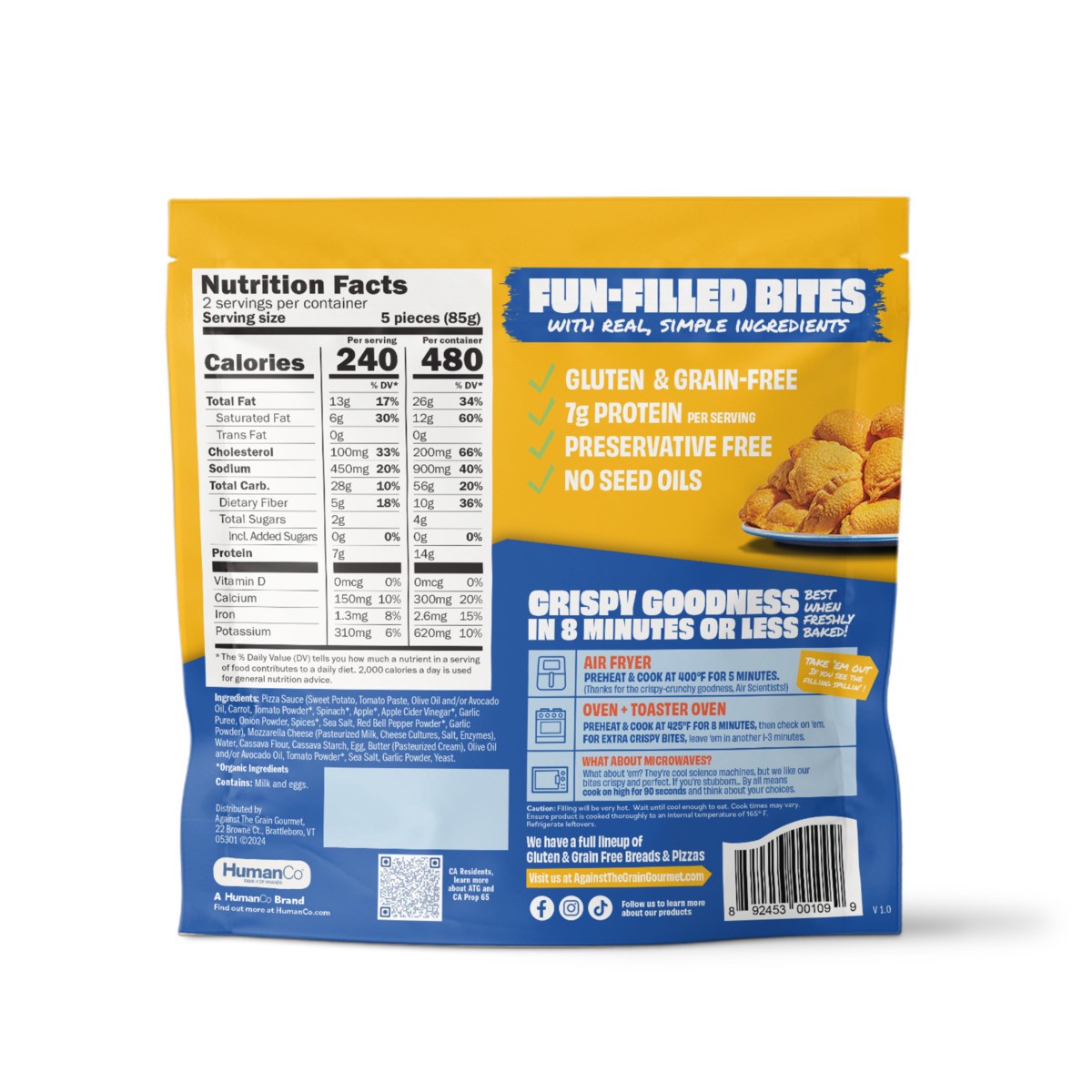 slide 4 of 12, Against the Grain Pizza Bites, Cheese, 10 ct