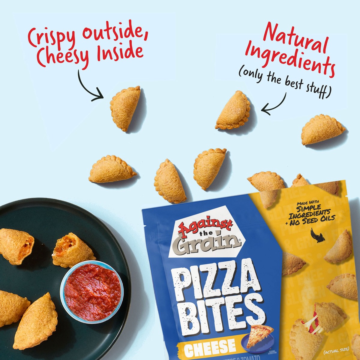 slide 3 of 12, Against the Grain Pizza Bites, Cheese, 10 ct