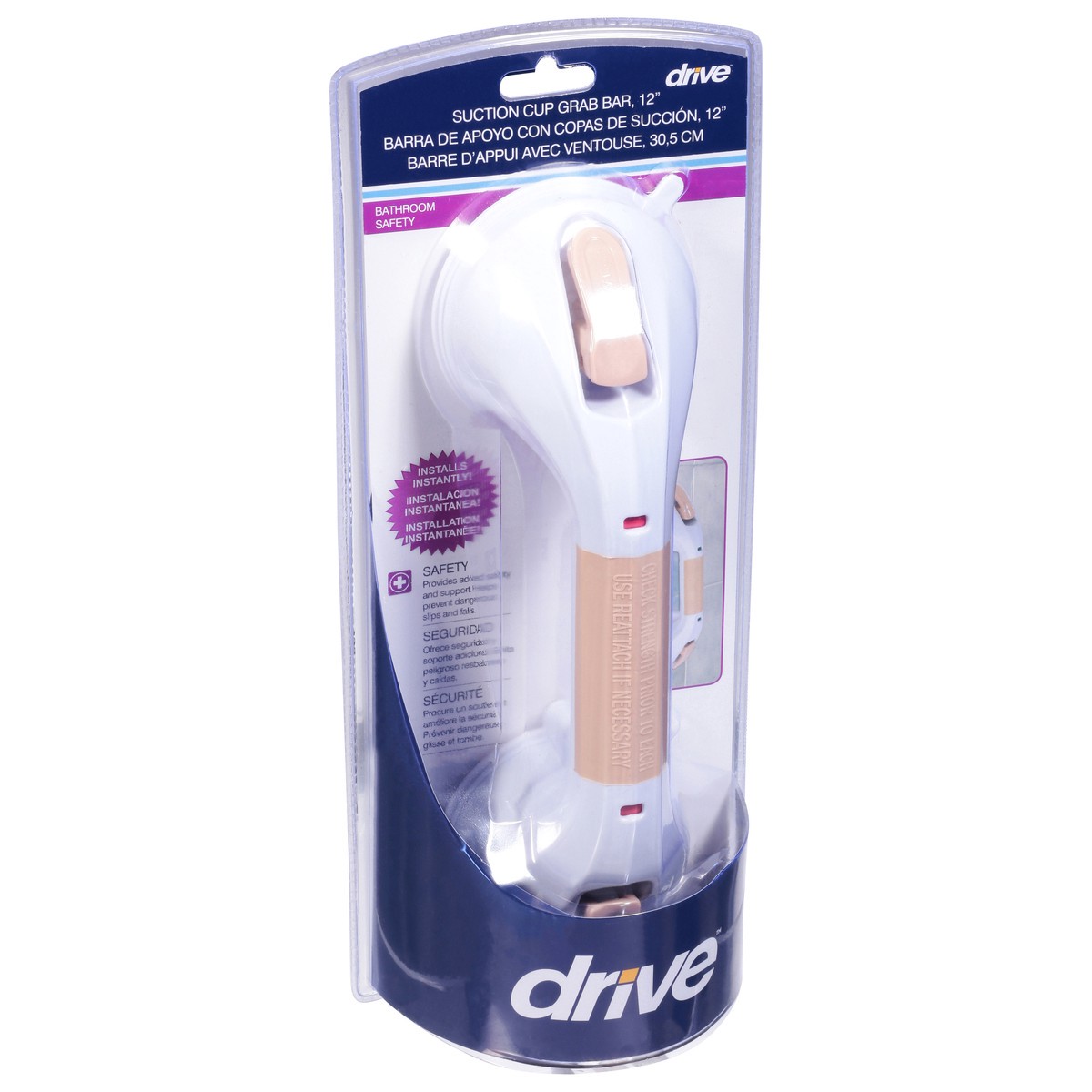 slide 3 of 9, Drive Grab Bar Suction Cup 12", 