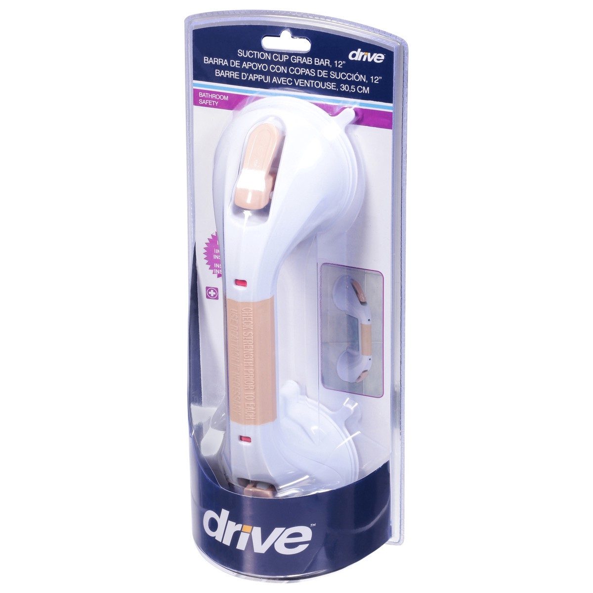 slide 2 of 9, Drive Grab Bar Suction Cup 12", 