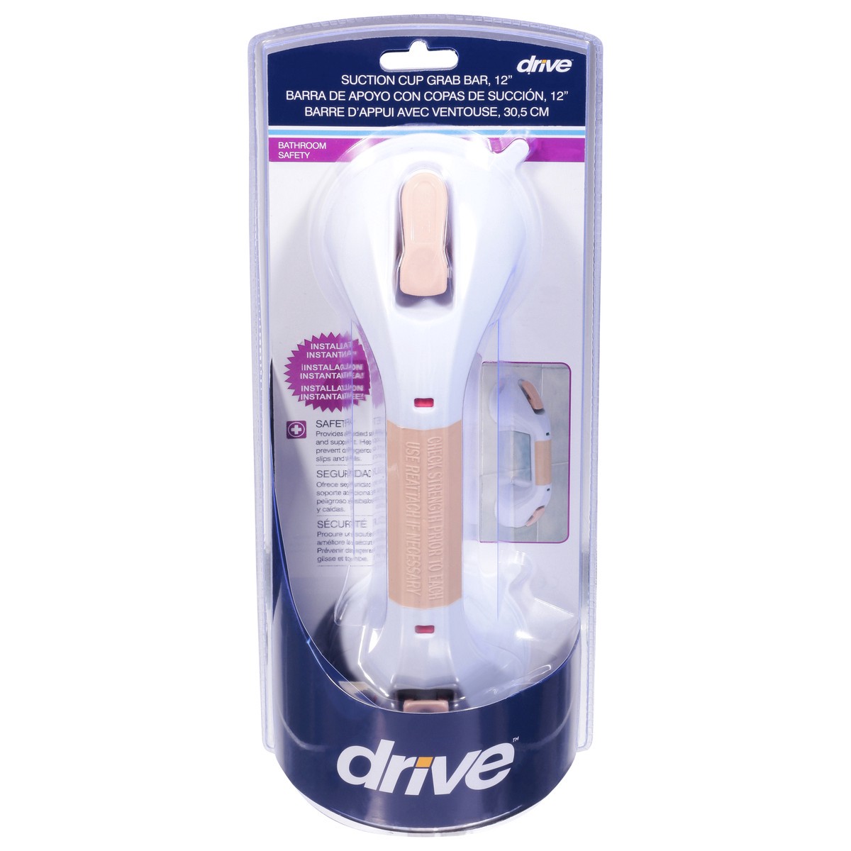 slide 6 of 9, Drive Grab Bar Suction Cup 12", 