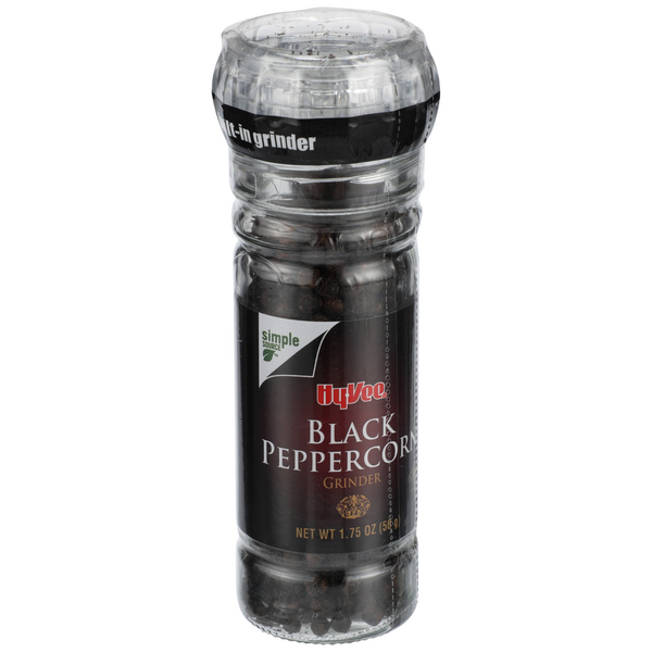slide 1 of 1, Hy-vee Black Peppercorn Grinder, 1.75 oz