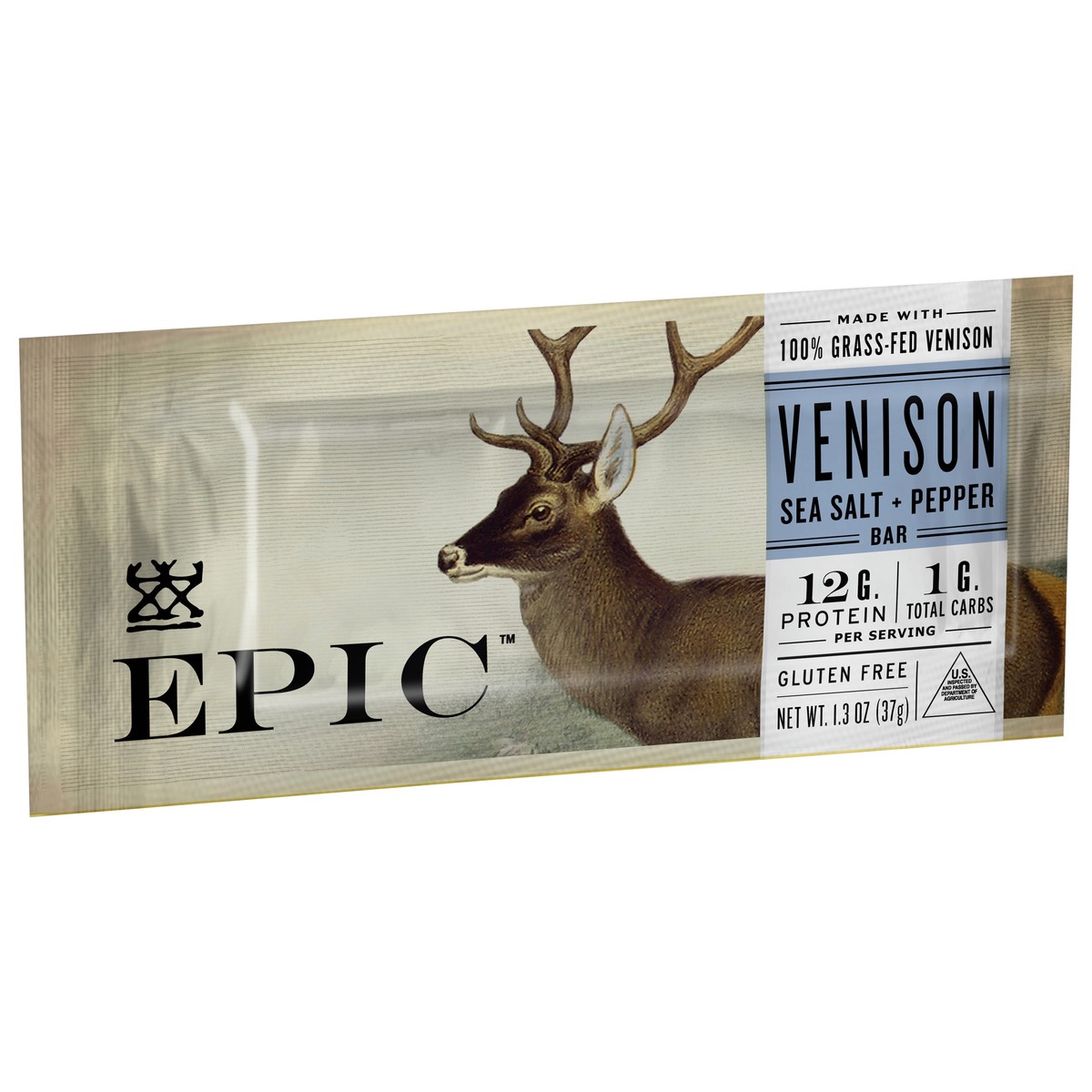 slide 4 of 13, EPIC Sea Salt Pepper Venison Bar, 1 ct