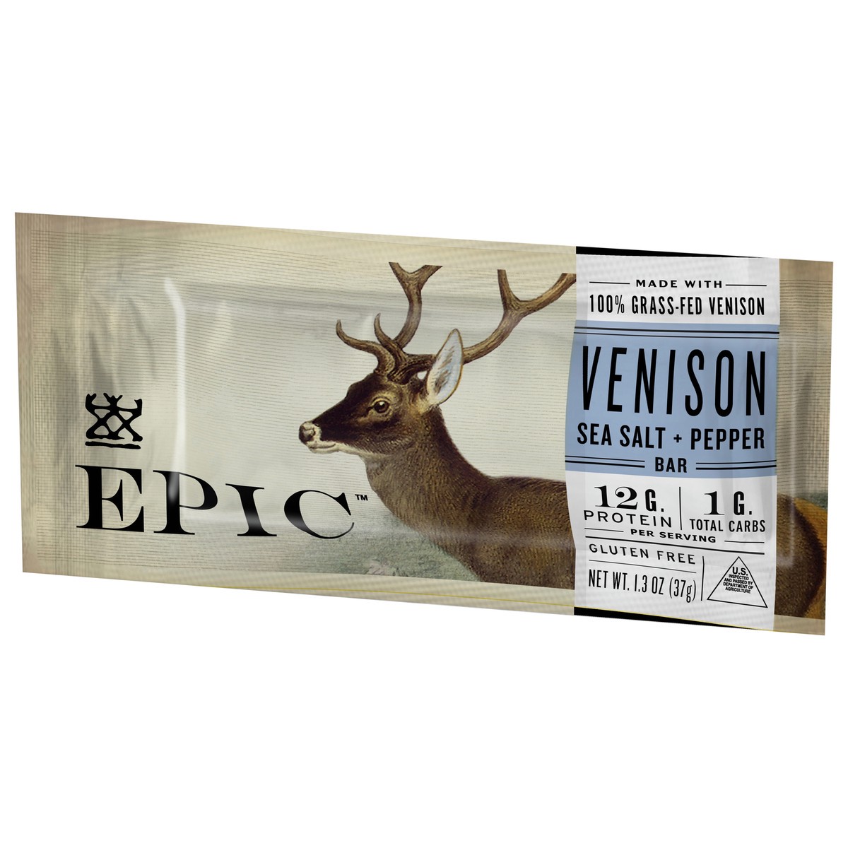 slide 12 of 13, EPIC Sea Salt Pepper Venison Bar, 1 ct