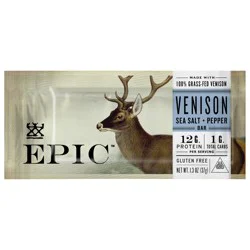 EPIC Sea Salt Pepper Venison Bar