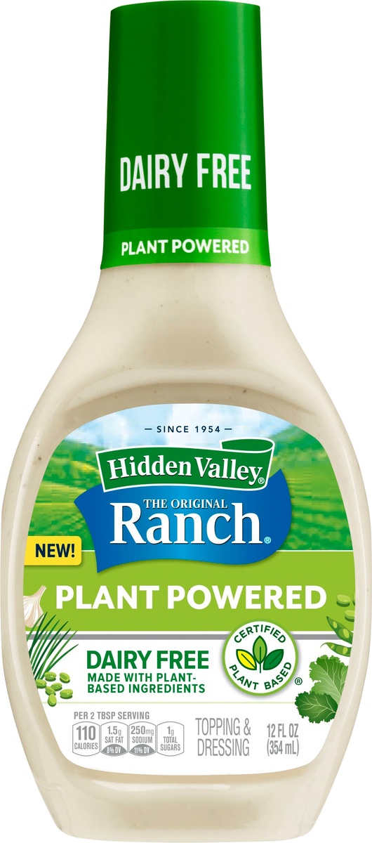 slide 7 of 9, Hidden Valley Ranch Plant Powered Dairy Free Ranch Salad Dressing and Topping, 8 oz