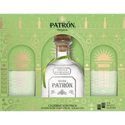 Patrón Silver Tequila with 2 Glasses