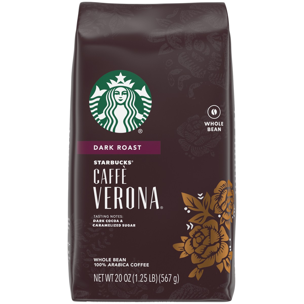 slide 10 of 12, Starbucks Whole Bean Coffee—Dark Roast Coffee—Caffè Verona—100% Arabica—1 bag - 20 oz, 20 oz