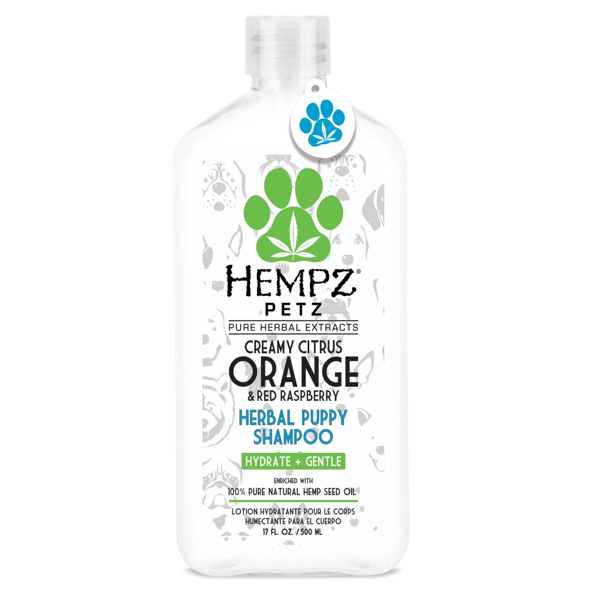 slide 1 of 1, Hempz Petz Herbal Puppy Shampoo - Creamy Citrus Orange & Red Raspberry, 17 fl oz