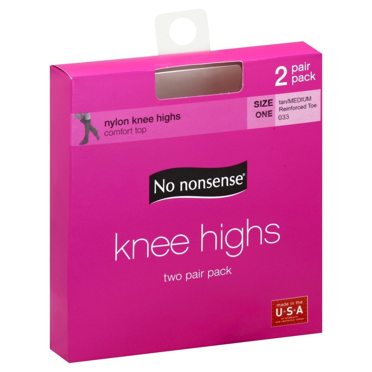 slide 4 of 5, No Nonsense Knee Highs 2 ea, 2 ct