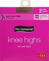 No Nonsense Knee Highs 2 ea