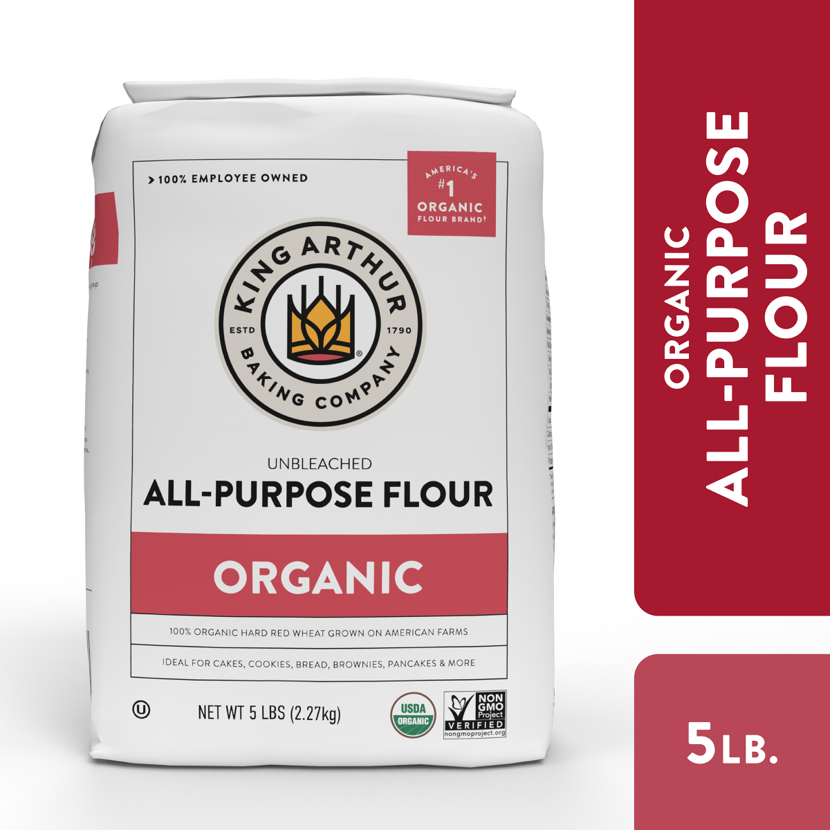 slide 1 of 29, King Arthur Organic Unbleached All-Purpose Flour 5 lb, 32 oz