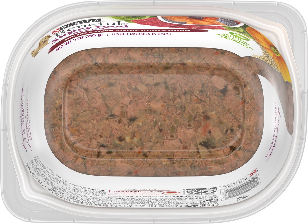 slide 8 of 9, Beneful Purina Beneful Wet Dog Food, Superfood Blend With Beef & Salmon - 9 oz. Tub, 9 oz