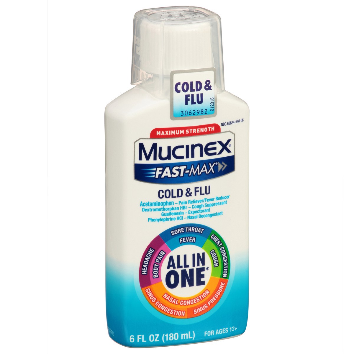 slide 2 of 9, Mucinex Max Strength Cold & Flu Medicine - Liquid - 6 fl oz, 6 fl oz