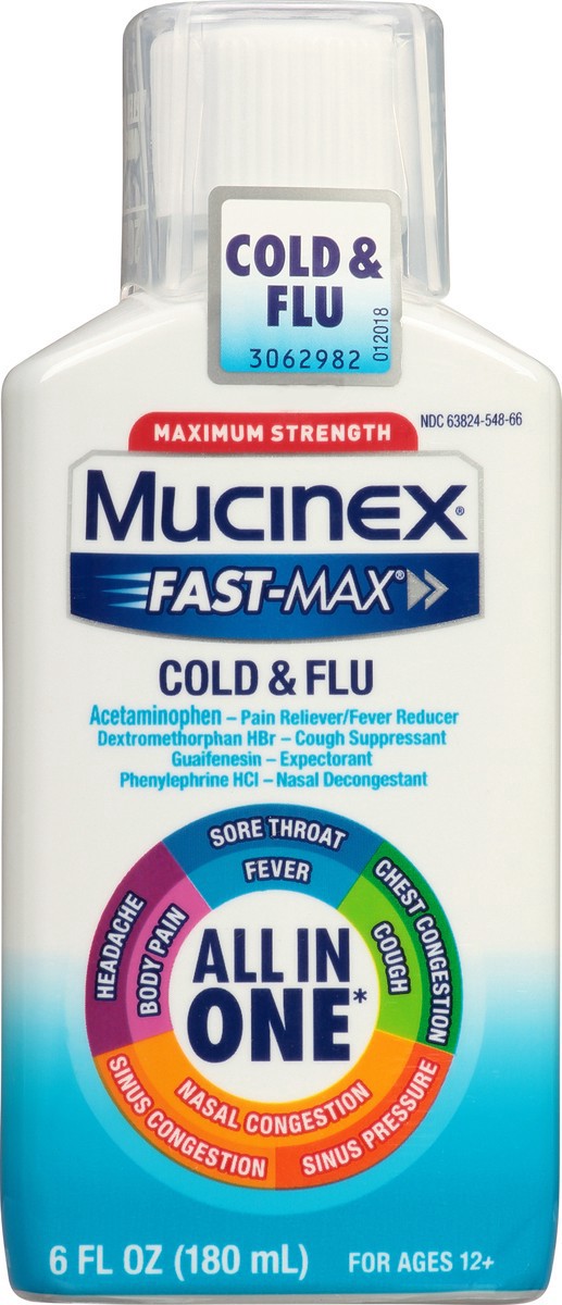 slide 6 of 9, Mucinex Max Strength Cold & Flu Medicine - Liquid - 6 fl oz, 6 fl oz