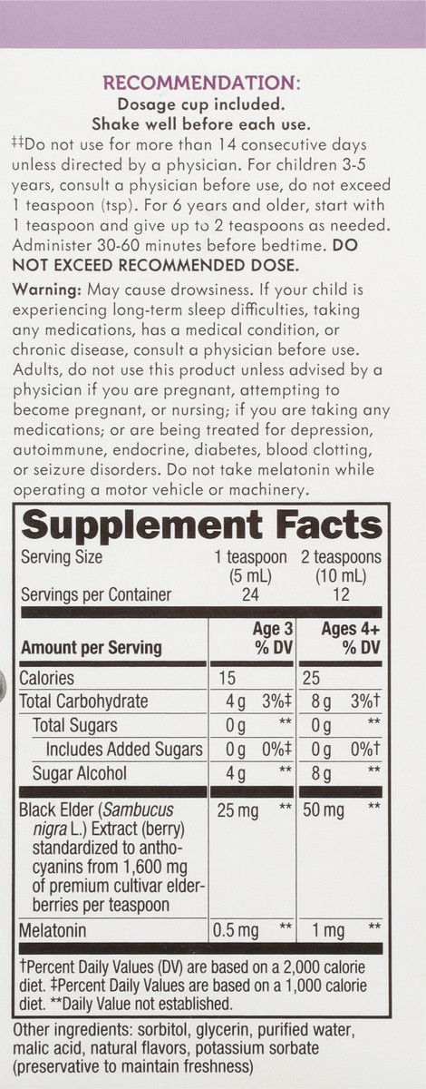 slide 6 of 9, Nature's Way Sambucus Kid's Night Syrup, 4 oz