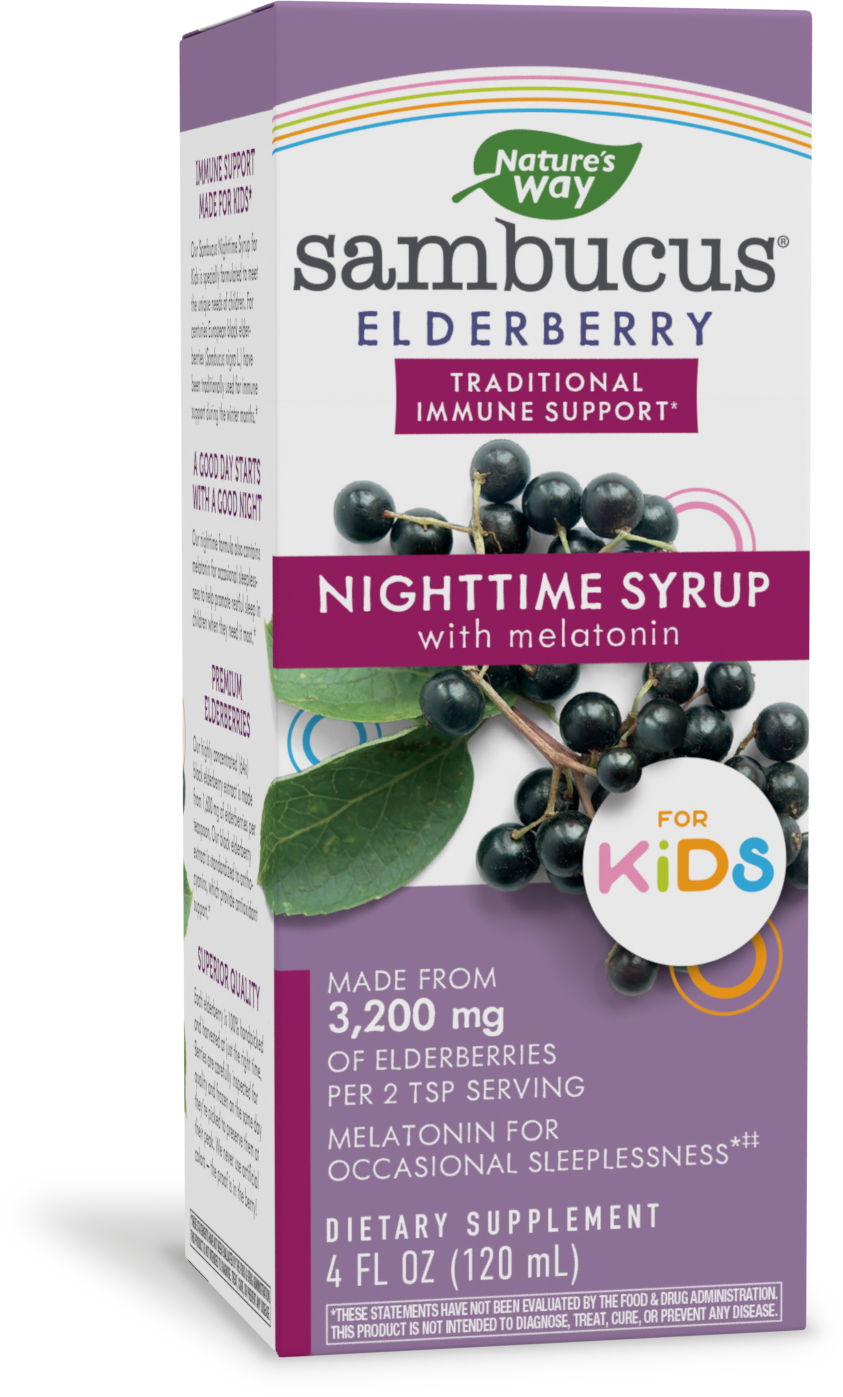 slide 1 of 9, Nature's Way Sambucus Kid's Night Syrup, 4 oz