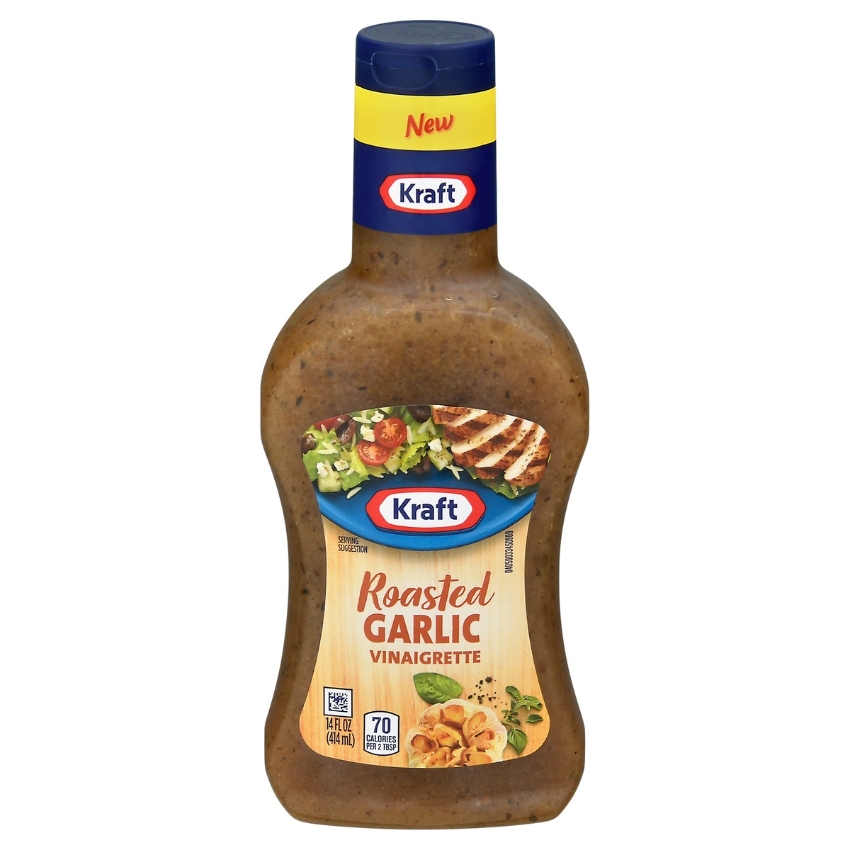 slide 1 of 11, Kraft Roasted Garlic Vinaigrette Salad Dressing, 14 fl oz