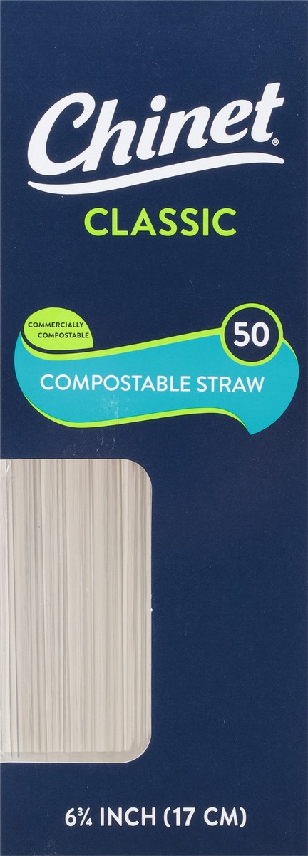 slide 9 of 9, Chinet Compostable Straw, 50 ct