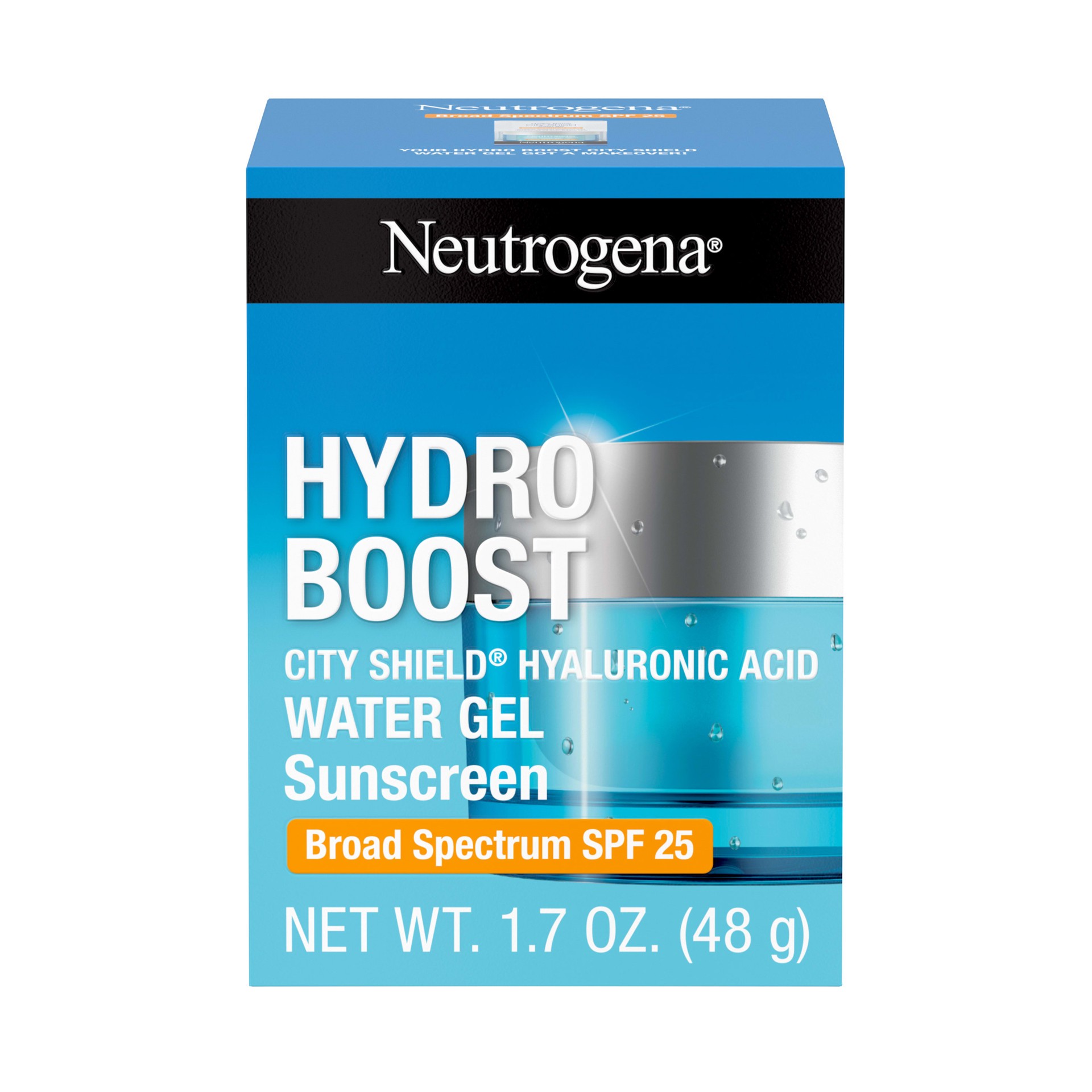 slide 1 of 8, Neutrogena Hydro Boost Face Moisturizer with SPF 25, Hydrating Facial Sunscreen, Oil-Free and Non-Comedogenic Water Gel Face Lotion 1.7 oz, 1.7 oz