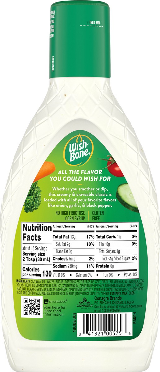 slide 9 of 13, Wish-Bone Ranch Dressing 15 oz, 15 oz