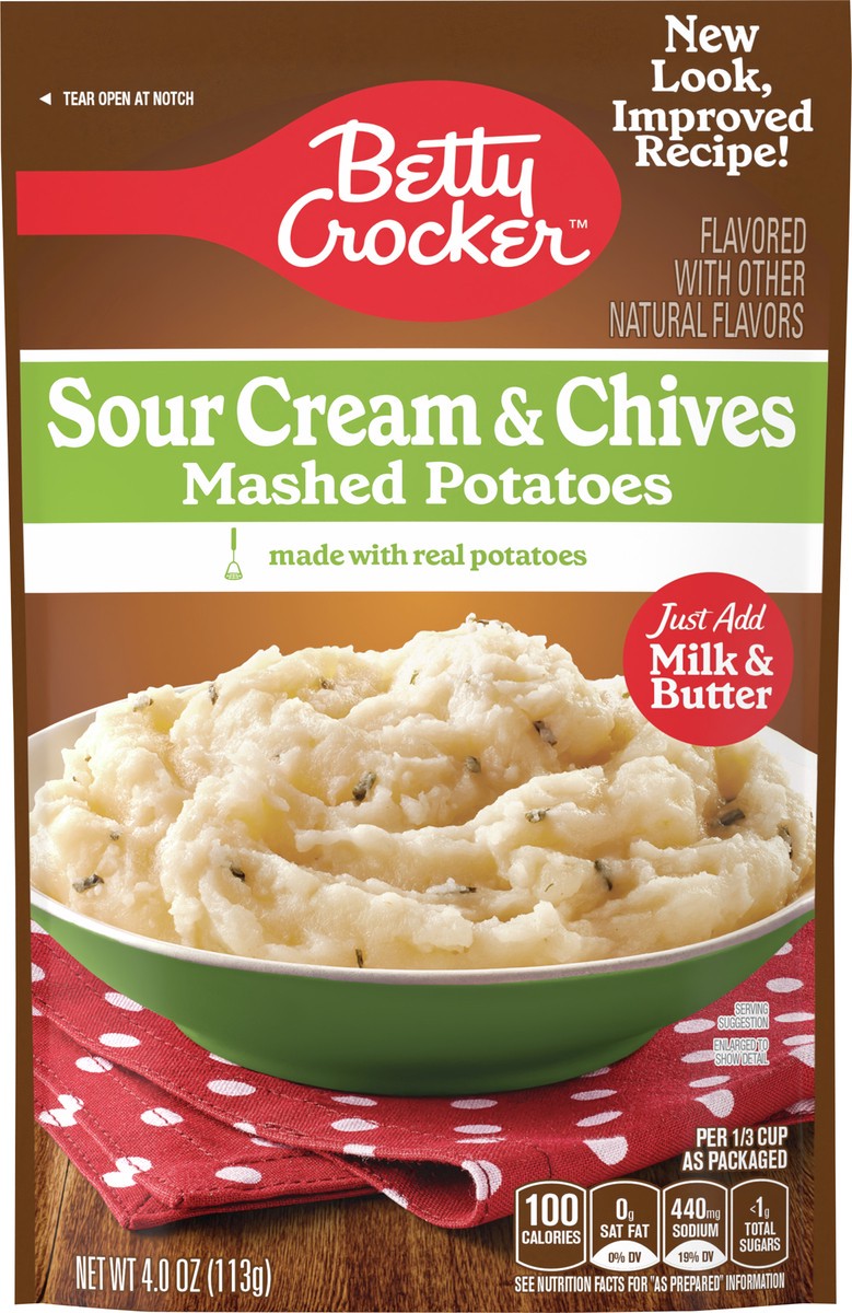 slide 3 of 9, Betty Crocker Mashed Potato Sour Cream And Chives, 4 oz
