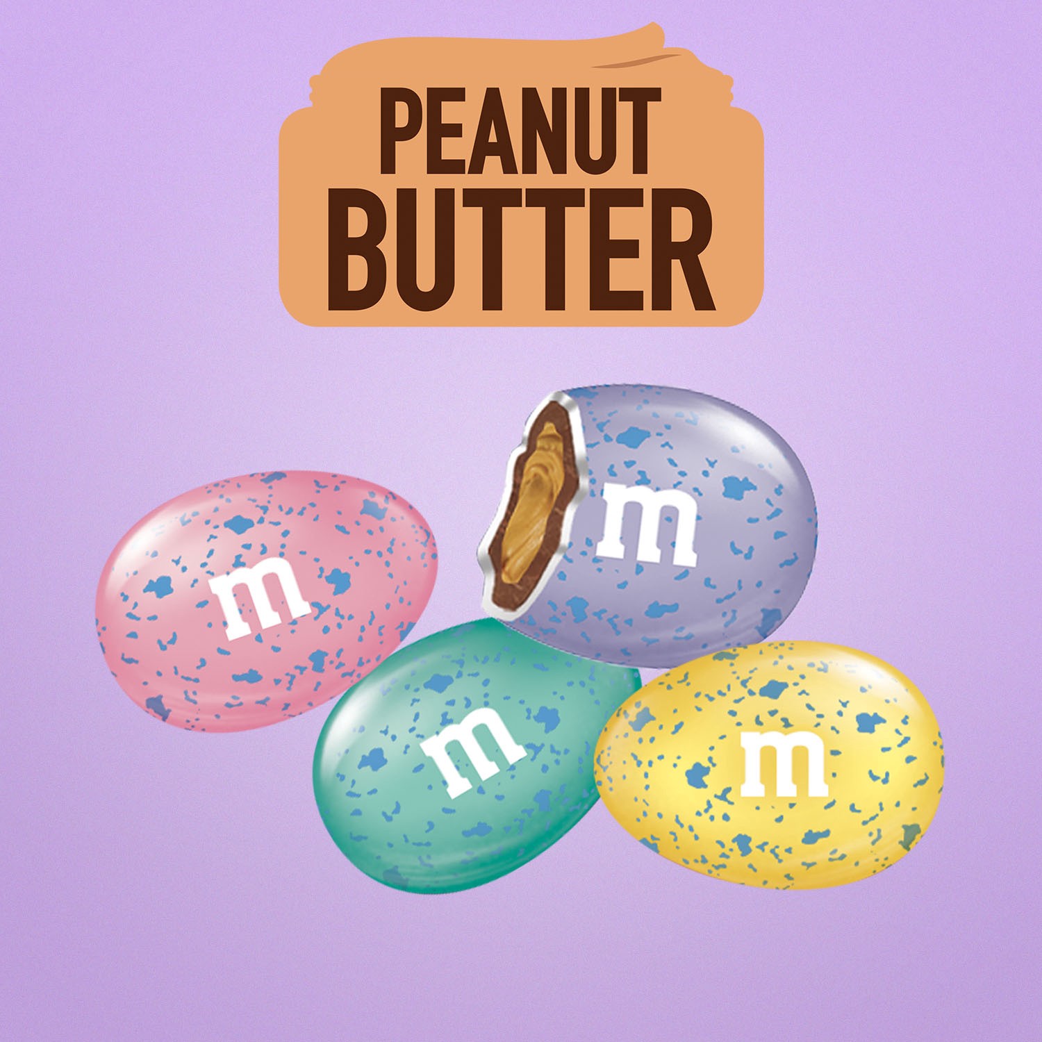 slide 3 of 8, M&M's Peanut Butter Chocolate Speckled Easter Egg Candy, 9.2 oz Bag, 9.2 oz