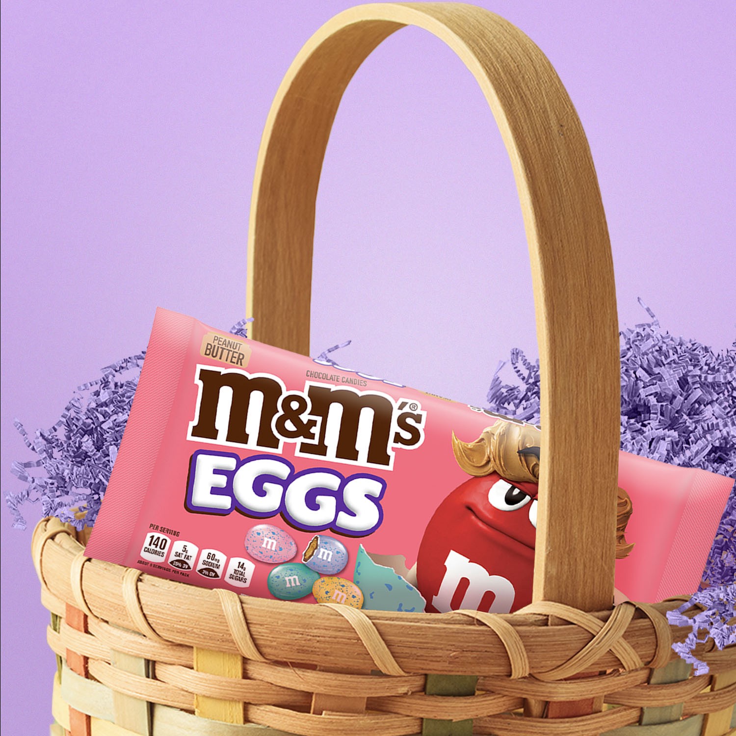 slide 4 of 8, M&M's Peanut Butter Chocolate Speckled Easter Egg Candy, 9.2 oz Bag, 9.2 oz
