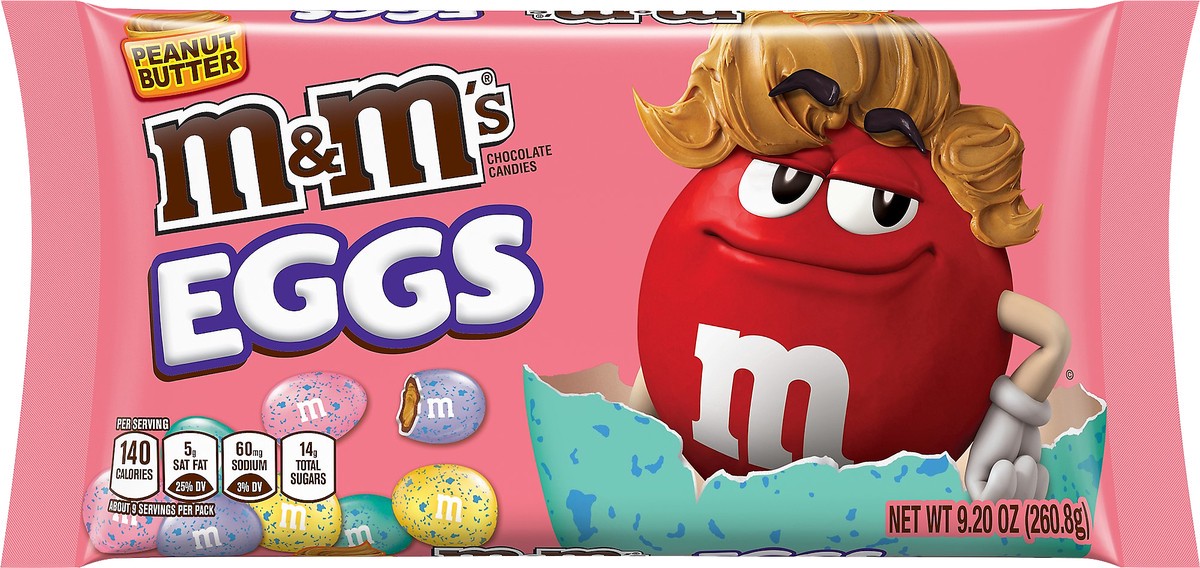 slide 2 of 8, M&M's Peanut Butter Speckled Easter Eggs, 9.2 oz